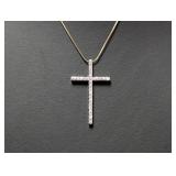 18' .925 Sterl Cross Necklace