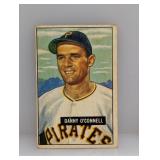 1951 Bowman baseball Danny O'Connell Pirates Stain