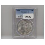 PCGS 1890 MS63 90% Silv Morgan $1