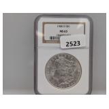 NGC 1900-O MS63 90% Silv Morgan $1