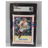 1989 Topps Error RC #253 Mark Rypien SGC 8
