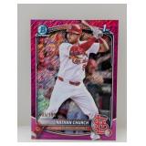 2025 Church Bowman Chrome 1st Pink Shimmer Ref/199