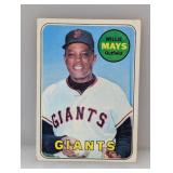 1969 Topps #190 Willie Mays HOF Giants Crease