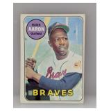 1969 Topps #100 Hank Aaron HOF Braves