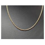 18' Vermeil/.925 Sterl Rope Chain Necklace