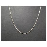 24' .925 Sterl Twisted Rope Chain Necklace