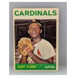 1964 Topps Curt Flood Cardinals Mk/Crease/Surface