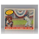 1959 Topps #461 Mantle Hits 42nd Homer HOF Yankees