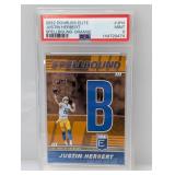 2022 Justin Herbert Donruss Elite Orange /25 PSA 9