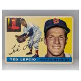 1955 Topps #128 - Ted Lepcio 'Red Sox' MK