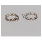 Vermeil/.925 Sterl Infinity Symbol Hoop Earrings
