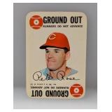 1968 Topps Game Pete Rose Ground Out Reds Indents