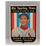 1959 TOPPS Baseball GENE OLIVER 135 Stains