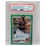 /99 2020 Bowman Ch Henderson Auto-Green Ref PSA 10