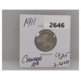 1911 .925 Silv Canada Dime