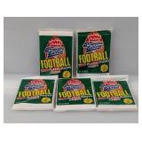 (5) 1990 Fleer Premiers Edition Football Packs
