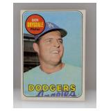 1969 Topps #400 Don Drysdale HOF Dodgers