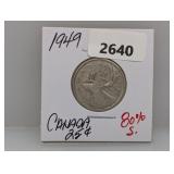 1949 80% Silv Canada Quarter