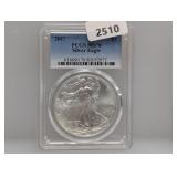 PCGS 2017 MS7 1oz .999 Silv Eagle $1