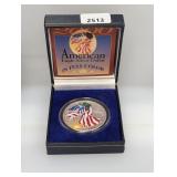2000 1oz .999 Silv Painted Eagle $1
