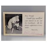 1955ï¿½Stï¿½Louis Redï¿½Schoendienst Postcardï¿½(Posted)