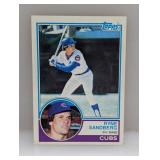 1983 Topps Cubs Ryne Sandberg RC BLANK BACK Edge