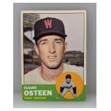 1963 Topps #374 Claude Osteen HOF Senators