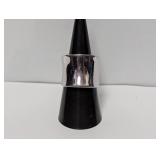 .925 Sterl Modern High Polish Ring Sz 8