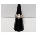 Vermeil/.925 Sterl Marquise Cut/Baguette Ring