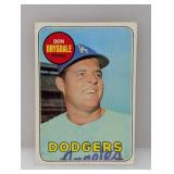 1969 Topps #400 Don Drysdale HOF Dodgers Crease