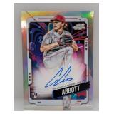 2024 Topps Cosmic Chrome Andrew Abbott RC Auto Ref