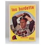 1959 TOPPS LOU BURDETTE WORLD SERIES HERO Wrinkle