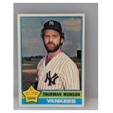 1976 Topps Thurman Munson All Star Yankees Stain