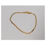 7' Vermeil/.925 Sterl Box Link Chain Bracelet