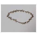 7' .925 Sterl Dolphin Link Bracelet