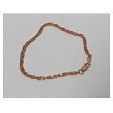 7' Vermeil/.925 Sterl Rose Gold Tone Bracelet
