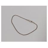 7' .925 Sterl Rope Chain Bracelet