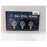 Complete 1943 Steel Penny Mint Mark Collection