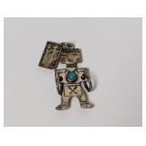 .925 Sterl Turquoise Silver Dollar City
