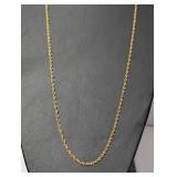 36' Vermeil/.925 Sterl Rope Chain Necklace