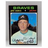 1971 Topps #30 Phil Niekro HOF Braves Damage