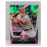 2012 Bowman Platinum Mike Trout Card 16 Peeling