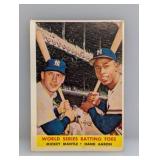 1958 Topps World Series Foes Mantle/Aaron Hof PL/S
