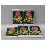(5) 1990 Fleer Premier Edition Football Packs