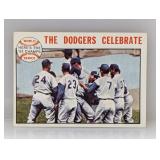 1964 Topps #140 Dodgers Celebrate WS Win C/S