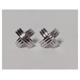 .925 Sterling Cross Stud Earrings