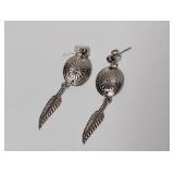 .925 Sterling Feather Dangle Earrings