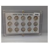 US 90% Silv Mercury Dimes Set