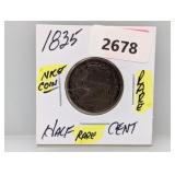 Rare 1835 Half Cent