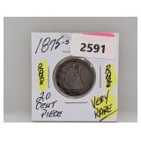 Very Rare 1875-S Twenty Cent Piece